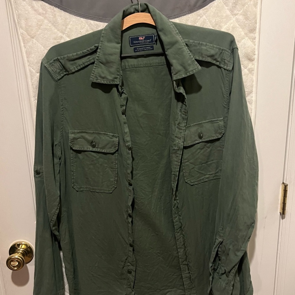 Vineyard Vines Classic Fit Cargo Shirt Green